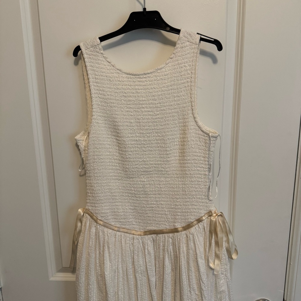 Free People seersucker nightingale Midi Dress Xs - Picture 2 of 4